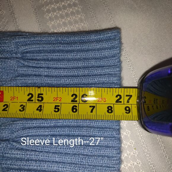 Coofandy Cable Knit Turtleneck Sweater Mens XXXL Periwinkle Blue Pullover Soft - Picture 16 of 16